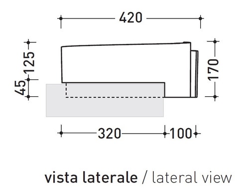 Immagine di Flaminia ROLL 56 lavabo 56 cm semincasso, senza troppopieno, colore bianco finitura lucido RL56S