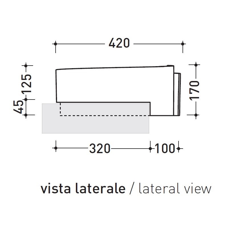 Immagine di Flaminia ROLL 56 lavabo 56 cm semincasso, senza troppopieno, colore bianco finitura lucido RL56S