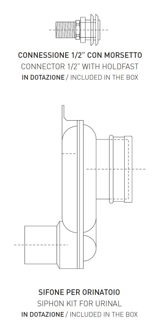 Immagine di Flaminia KEY orinatoio a parete, colore bianco finitura lucido KY29
