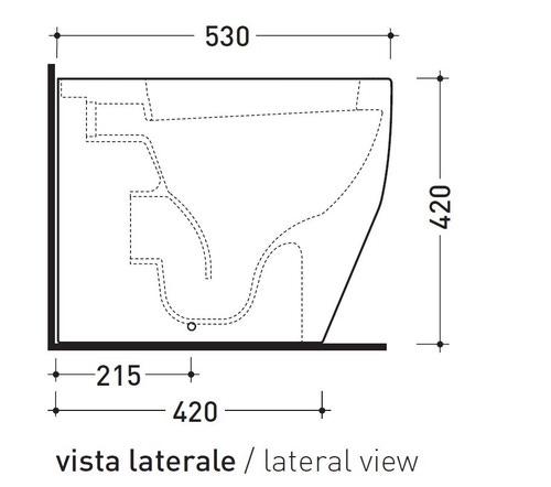 Immagine di Flaminia TERRA vaso a pavimento back to wall con scarico S/P, bianco TR117