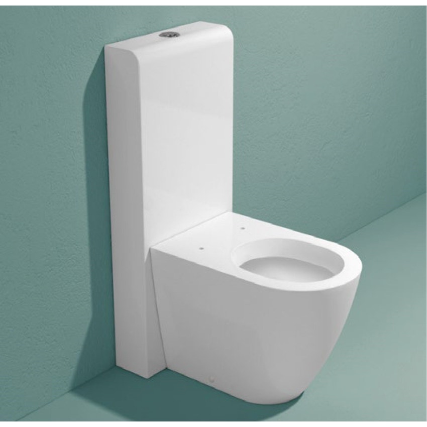 Immagine di Flaminia NIAGARA cassetta monoblocco con scarico P a parete, per vasi back to wall, colore bianco finitura lucido TR39