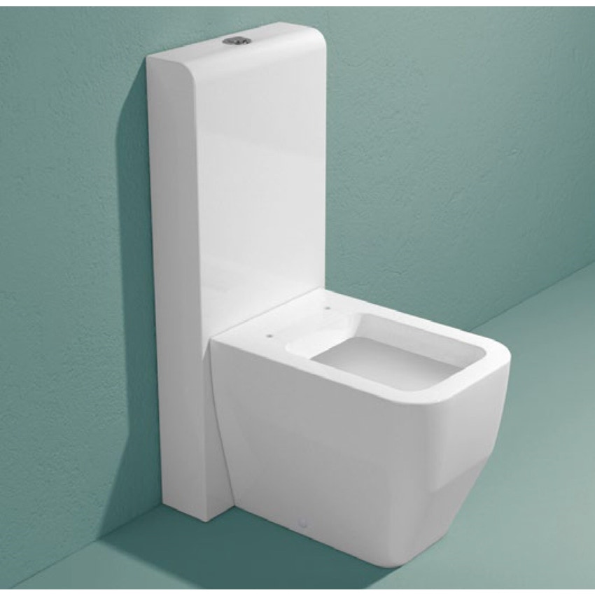 Immagine di Flaminia NIAGARA cassetta monoblocco con scarico P a parete, per vasi back to wall, colore bianco finitura lucido TR39