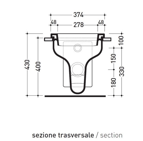 Immagine di Flaminia UNA set sanitari semincasso, vaso con scarico S/P, coprivaso e copribidet avvolgenti, bidet con troppopieno, colore bianco finitura lucido UNA/WC+UNA/B+UNACW02+UNACB04