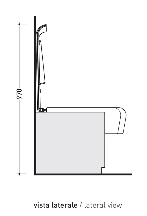 Immagine di Flaminia UNA set sanitari semincasso, vaso con scarico S/P, coprivaso e copribidet avvolgenti, bidet con troppopieno, colore bianco finitura lucido UNA/WC+UNA/B+UNACW02+UNACB04