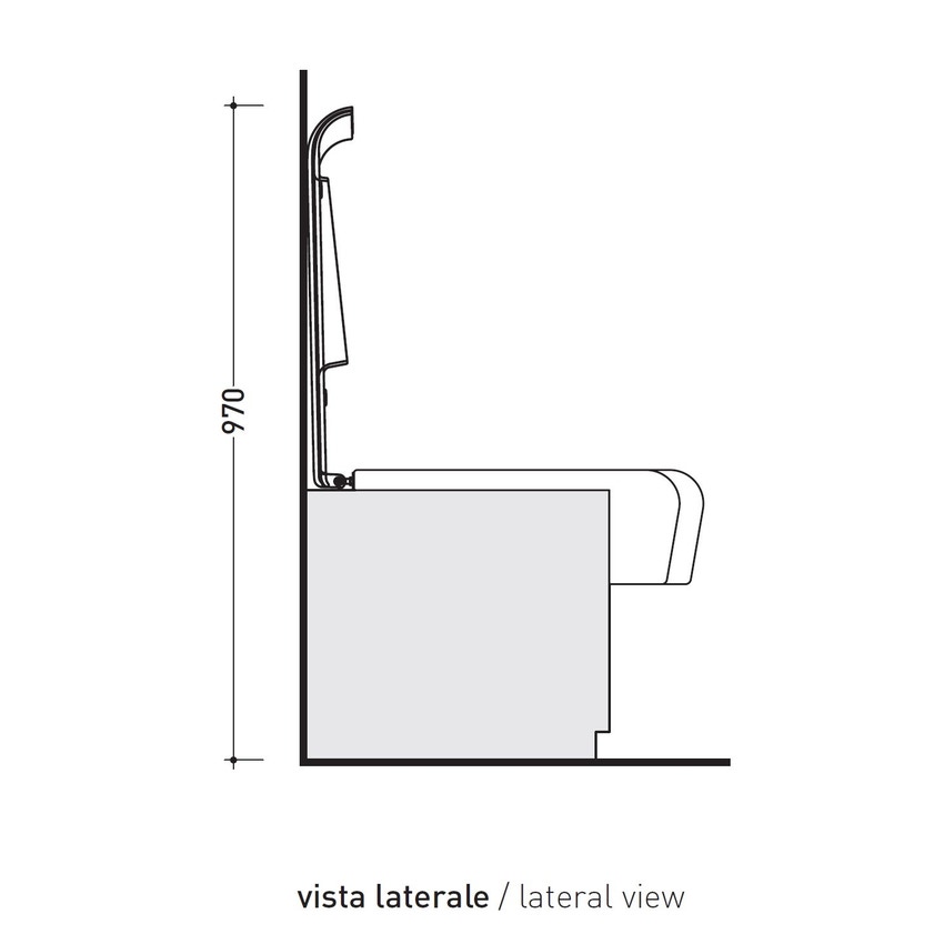 Immagine di Flaminia UNA set sanitari semincasso, vaso con scarico S/P, coprivaso e copribidet avvolgenti, bidet con troppopieno, colore bianco finitura lucido UNA/WC+UNA/B+UNACW02+UNACB04