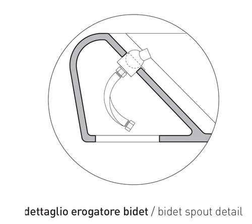 Immagine di Flaminia UNA set sanitari semincasso, vaso con scarico S/P, coprivaso e copribidet avvolgenti, bidet con troppopieno, colore bianco finitura lucido UNA/WC+UNA/B+UNACW02+UNACB04