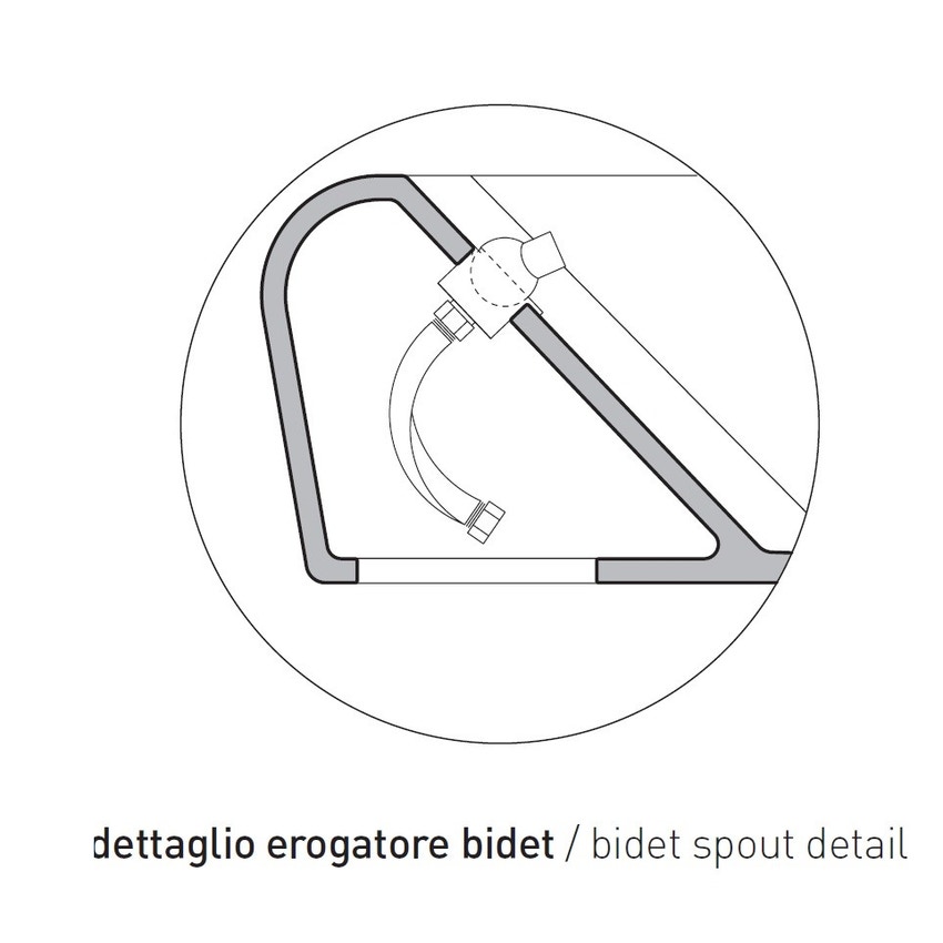 Immagine di Flaminia UNA set sanitari semincasso, vaso con scarico S/P, coprivaso e copribidet avvolgenti, bidet con troppopieno, colore bianco finitura lucido UNA/WC+UNA/B+UNACW02+UNACB04
