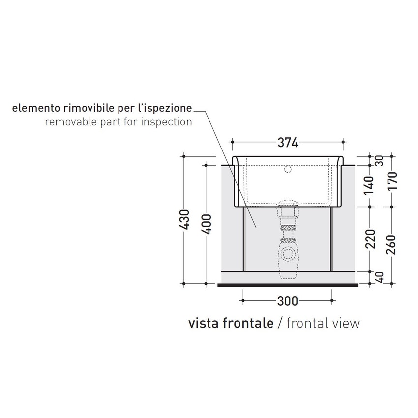 Immagine di Flaminia UNA set sanitari semincasso, vaso con scarico S/P, coprivaso e copribidet avvolgenti, bidet con troppopieno, colore bianco finitura lucido UNA/WC+UNA/B+UNACW02+UNACB04