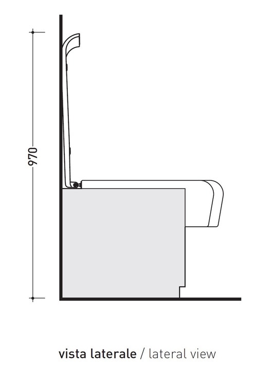 Immagine di Flaminia UNA set sanitari semincasso, vaso con scarico S/P, coprivaso e copribidet avvolgenti, bidet con troppopieno, colore bianco finitura lucido UNA/WC+UNA/B+UNACW02+UNACB04