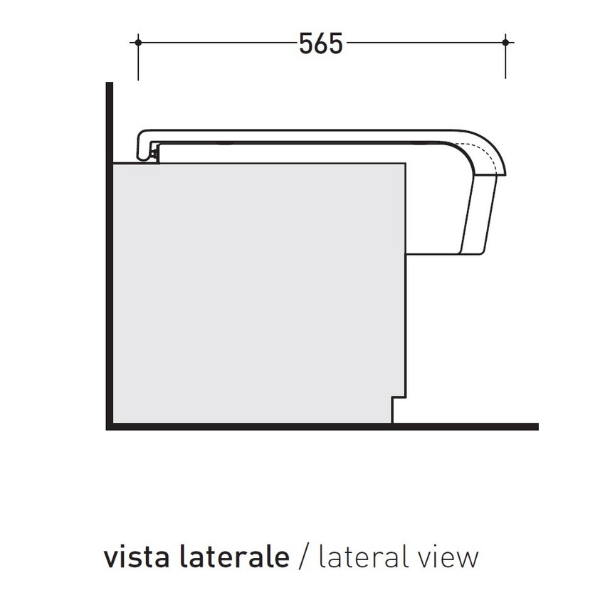 Immagine di Flaminia UNA set sanitari semincasso, vaso con scarico S/P, coprivaso e copribidet avvolgenti, bidet con troppopieno, colore bianco finitura lucido UNA/WC+UNA/B+UNACW02+UNACB04