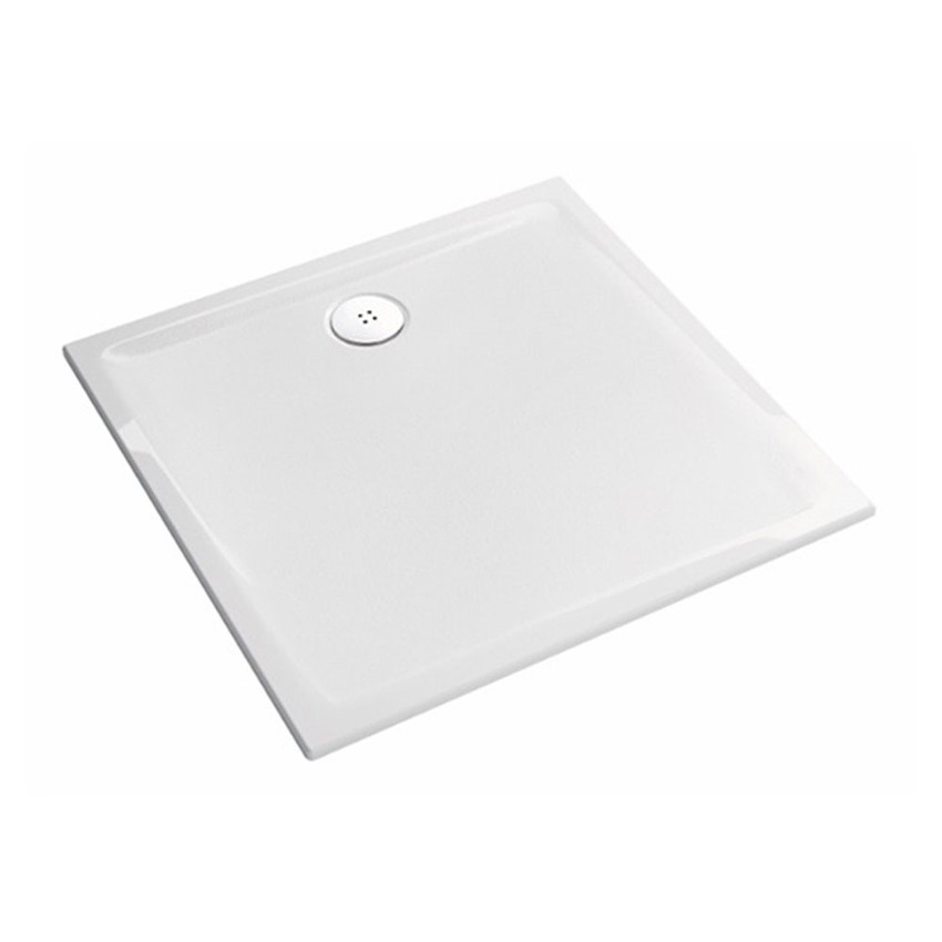 Immagine di Pozzi Ginori 4.5 piatto doccia extra piatto 80x80 cm con foro per piletta da 90 mm finitura bianco 61011000