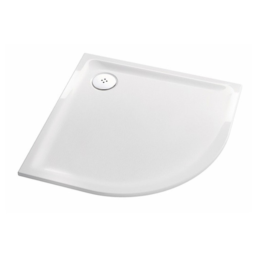Immagine di Pozzi Ginori 4.5 piatto doccia extrapiatto angolare 90x90 cm con foro per piletta da 90 mm  finitura bianco 61012000