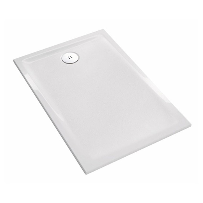 Immagine di Pozzi Ginori 4.5 piatto doccia extrapiatto rettangolare 100x80 cm con foro per piletta da 90 mm  finitura bianco 61014000