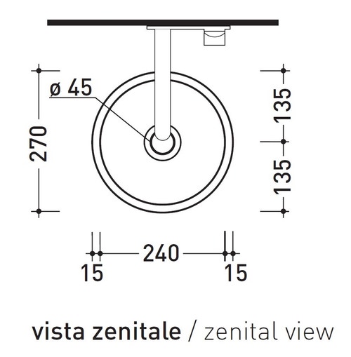 Immagine di Flaminia MINI TWIN 30 lavabo Ø 27 cm da appoggio, senza troppopieno, colore bianco finitura lucido 5059222