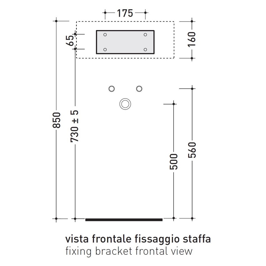 Immagine di Flaminia TWIN SET 42 lavabo 42 cm monoforo sospeso, con piano rubinetteria, colore bianco finitura lucido 5050/42S