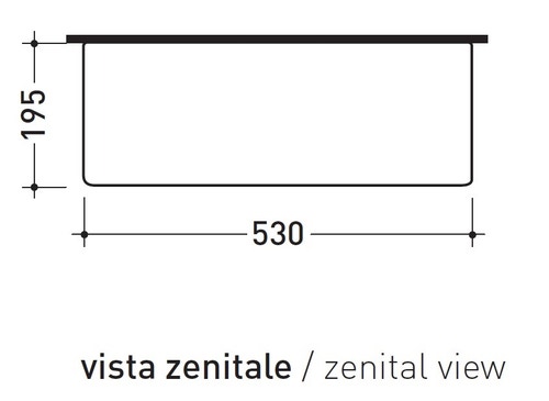 Immagine di Flaminia BRICK mensola in ceramica 53 cm, colore bianco finitura lucido 5090