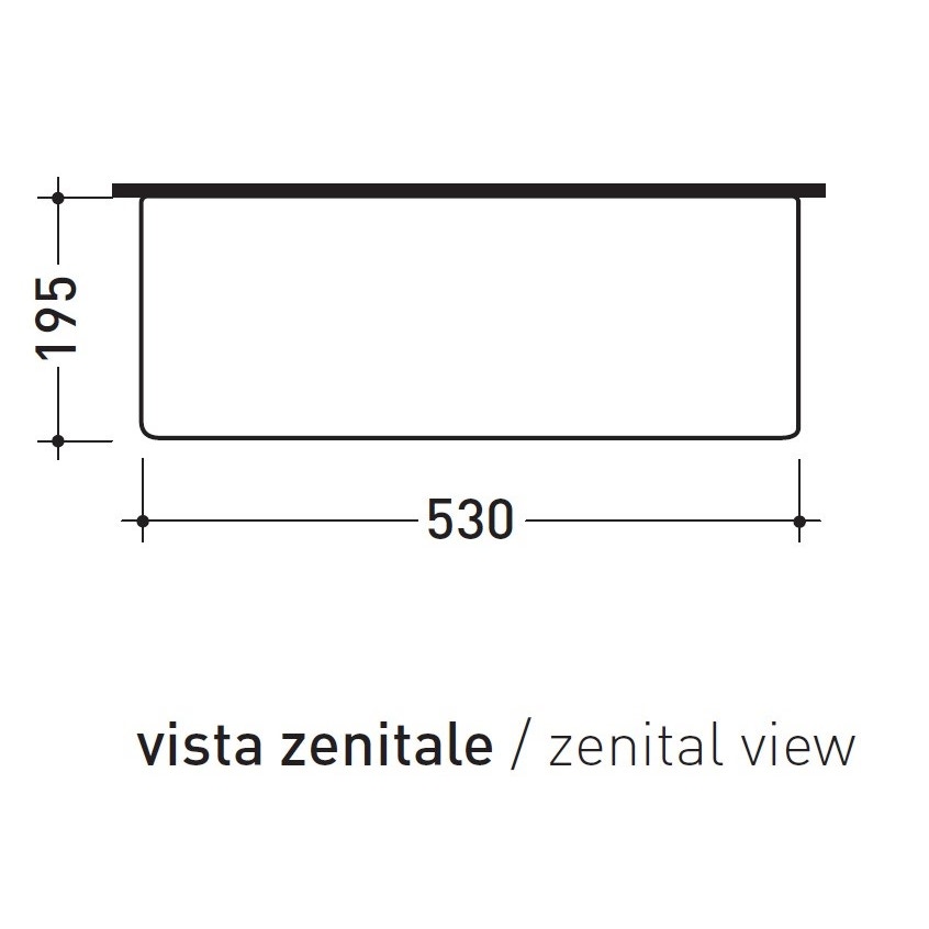 Flaminia 5090 BRICK mensola in ceramica 53 cm, colore bianco