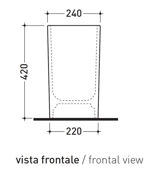 Immagine di Flaminia CEST cestino da toilette in ceramica, colore bianco finitura lucido 5091