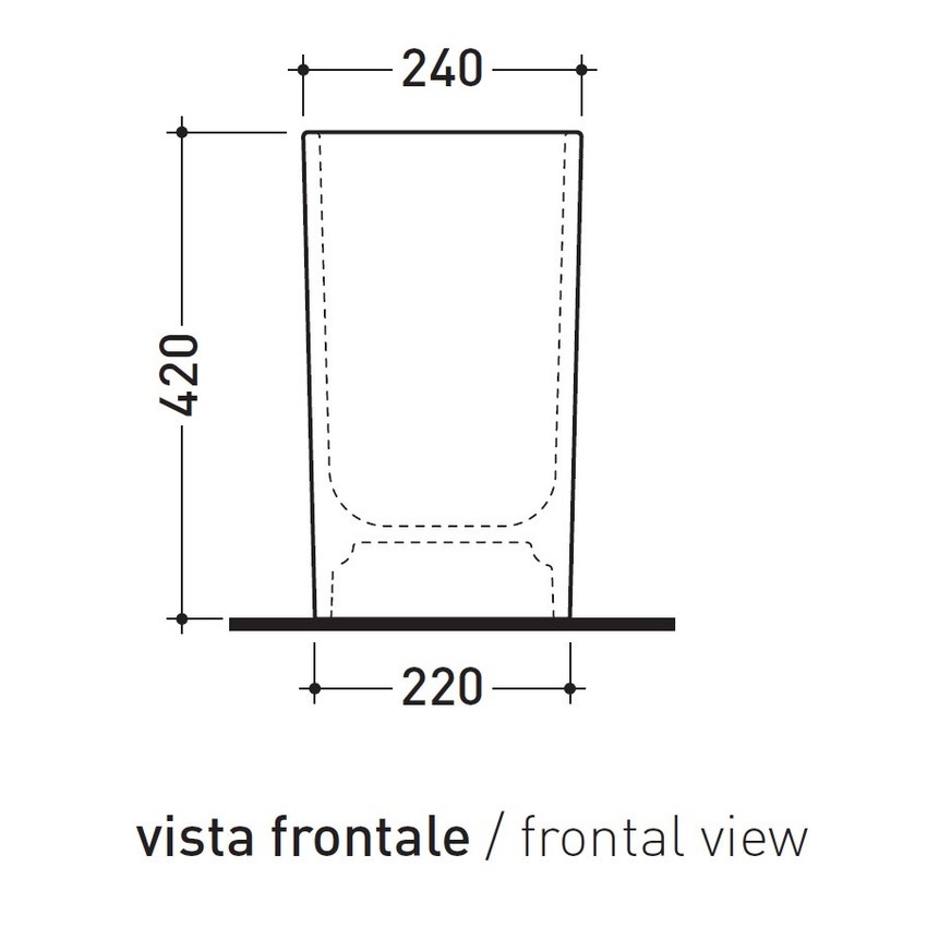 Immagine di Flaminia CEST cestino da toilette in ceramica, colore bianco finitura lucido 5091