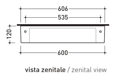 Mensola da bagno flaminia, in ceramica, serie brick, 5090 bianca.