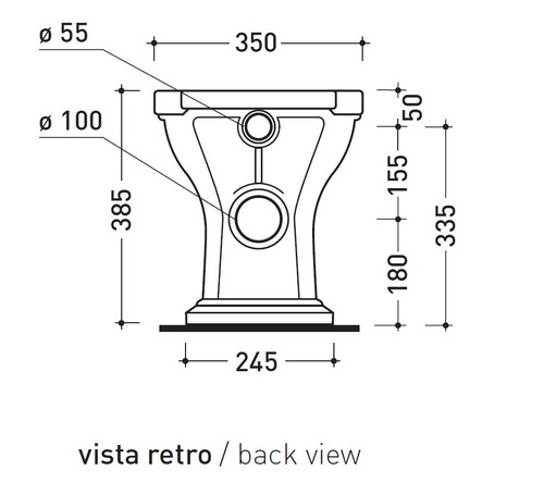Immagine di Flaminia EFI vaso con scarico parete, senza sedile, colore bianco finitura lucido 6011