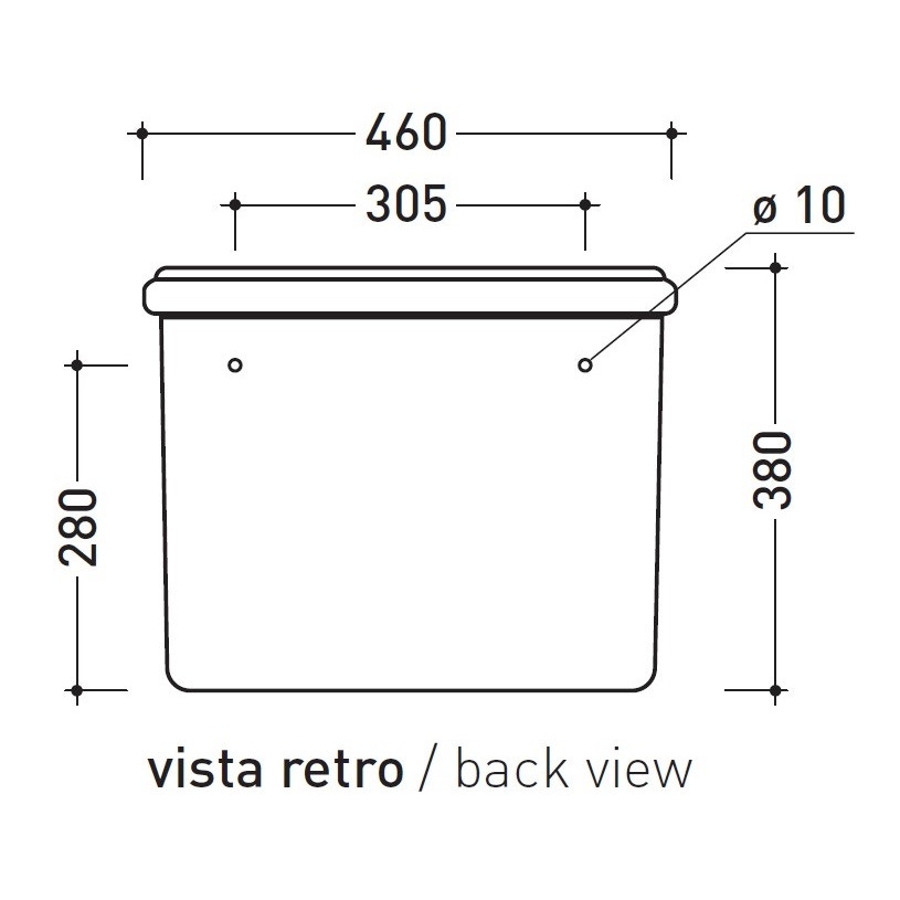 Immagine di Flaminia EFI cassetta di scarico a zaino, colore bianco finitura lucido 6004