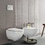 Immagine di Geberit ACANTO set completo sanitari sospesi, vaso con sedile a chiusura ammortizzata e bidet monoforo, colore bianco finitura lucido, moduli installazione DUOFIX per parete in cartongesso 111.907.00.5-ACANTOD