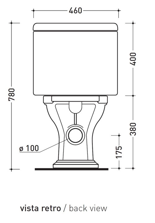 Immagine di Flaminia EFI cassetta di scarico per vaso monoblocco, colore bianco finitura lucido 6003