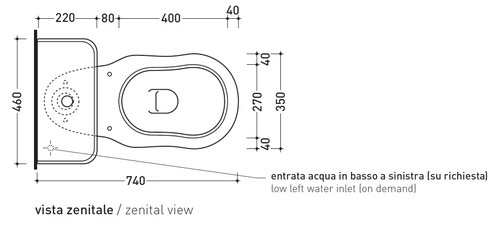 Immagine di Flaminia EFI cassetta di scarico per vaso monoblocco, colore bianco finitura lucido 6003