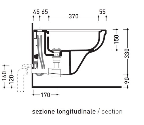 Immagine di Flaminia EFI bidet sospeso monoforo, con troppopieno, colore bianco finitura lucido EF218