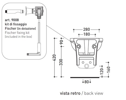 Immagine di Flaminia EFI bidet sospeso monoforo, con troppopieno, colore bianco finitura lucido EF218