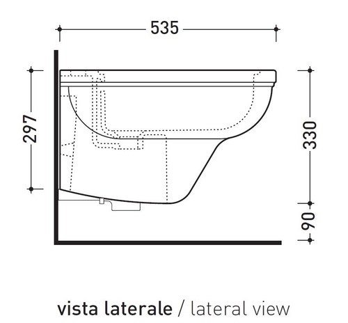 Immagine di Flaminia EFI bidet sospeso monoforo, con troppopieno, colore bianco finitura lucido EF218