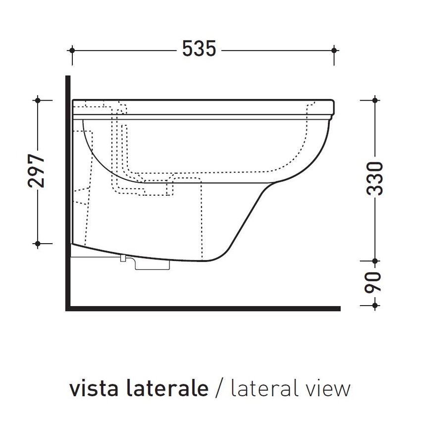 Immagine di Flaminia EFI bidet sospeso monoforo, con troppopieno, colore bianco finitura lucido EF218