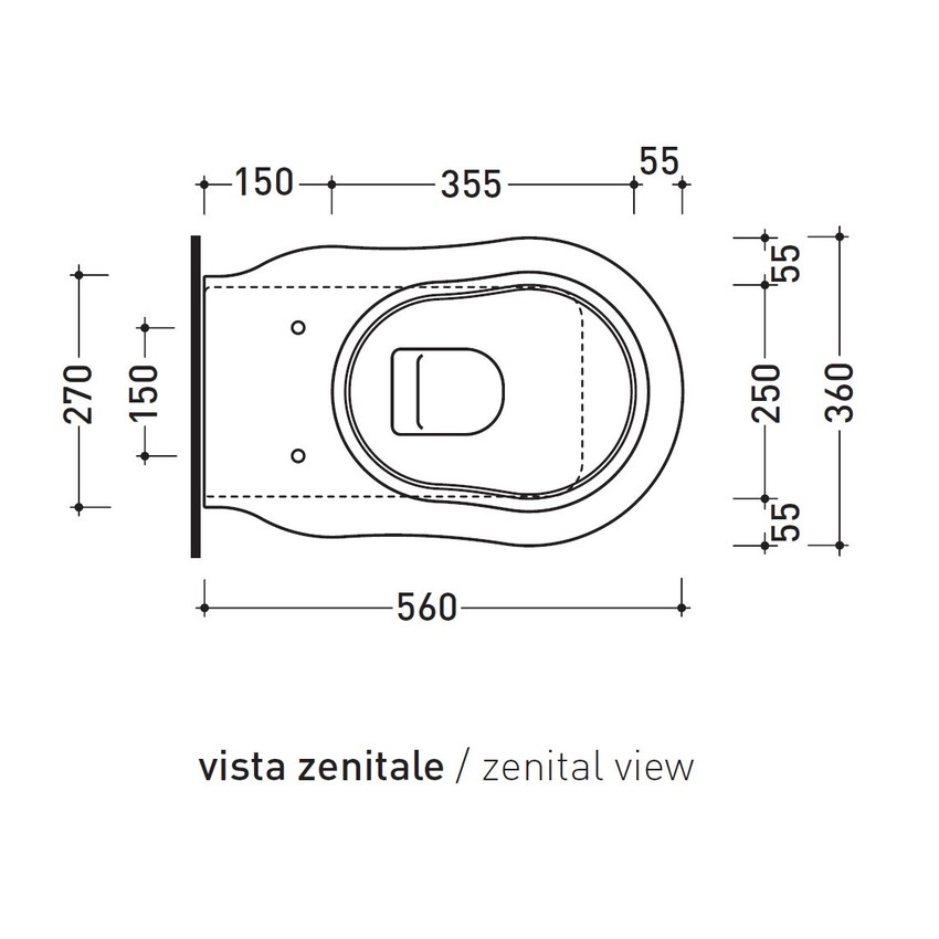 Immagine di Flaminia EFI vaso back to wall con scarico S/P, senza sedile, colore bianco finitura lucido EF117