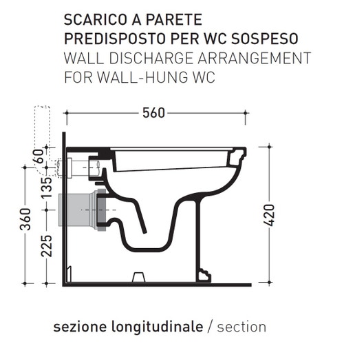 Immagine di Flaminia EFI PLUS vaso back to wall con scarico S/P, senza sedile, colore bianco finitura lucido EF117R