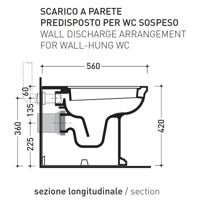 Immagine di Flaminia EFI PLUS vaso back to wall con scarico S/P, senza sedile, colore bianco finitura lucido EF117R