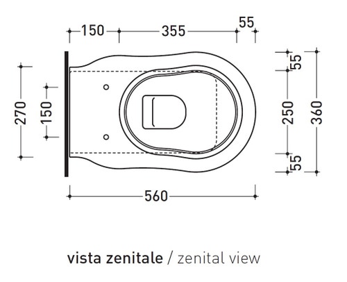 Immagine di Flaminia EFI PLUS vaso back to wall con scarico S/P, senza sedile, colore bianco finitura lucido EF117R