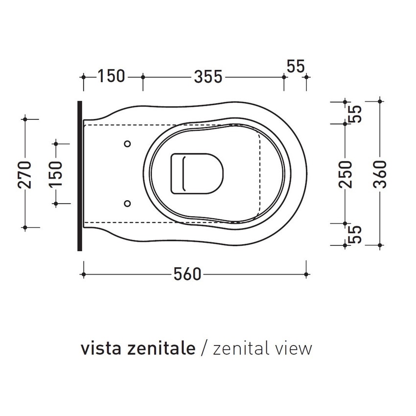 Immagine di Flaminia EFI PLUS vaso back to wall con scarico S/P, senza sedile, colore bianco finitura lucido EF117R