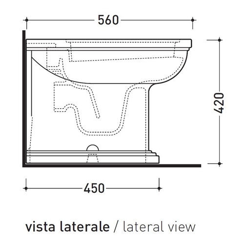Immagine di Flaminia EFI PLUS vaso back to wall con scarico S/P, senza sedile, colore bianco finitura lucido EF117R