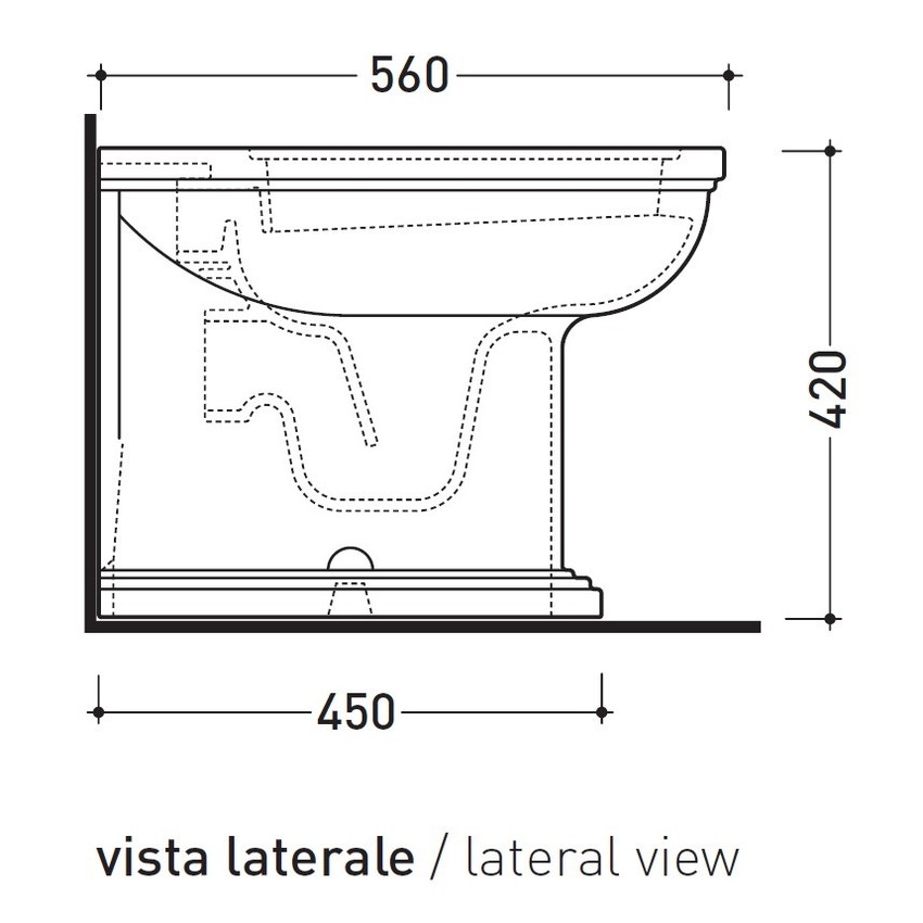 Immagine di Flaminia EFI PLUS vaso back to wall con scarico S/P, senza sedile, colore bianco finitura lucido EF117R