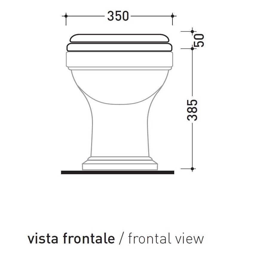 Immagine di Flaminia EFI coprivaso con sgancio rapido, cerniere finitura oro, colore bianco finitura lucido 23/O