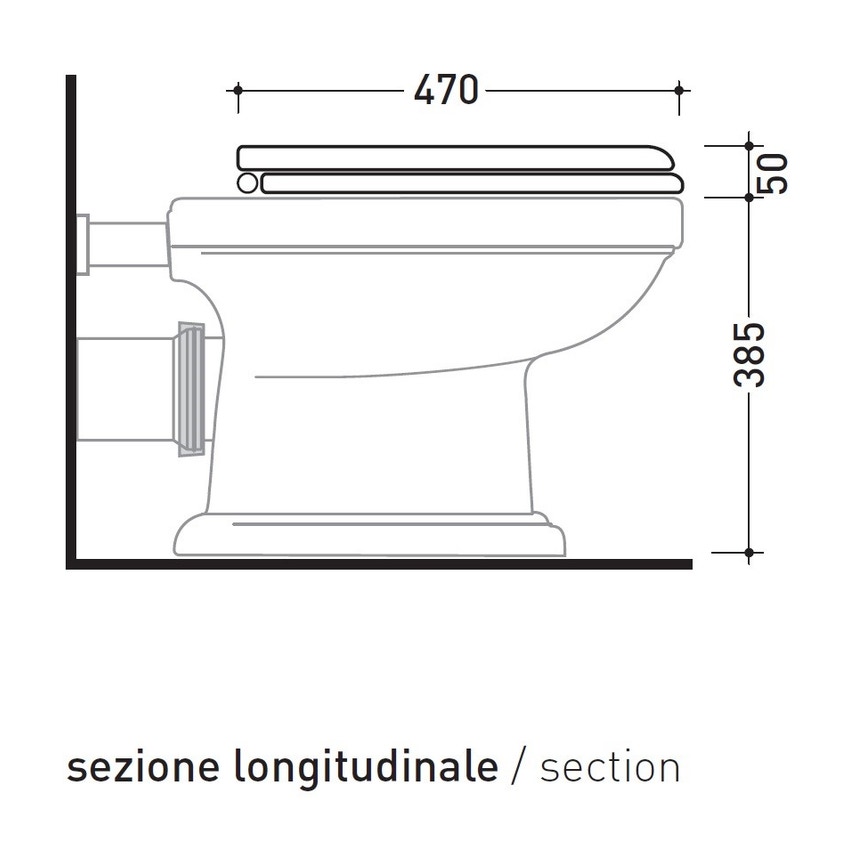 Immagine di Flaminia EFI set sanitari a pavimento, vaso con scarico a pavimento e coprivaso con discesa rallentata, bidet monoforo con troppopieno, colore bianco finitura lucido 6010+6005+23/CR