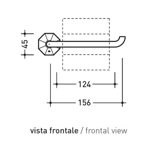 Immagine di Flaminia EVERGREEN porta rotolo, finitura cromo EGPR