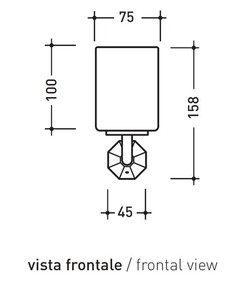 Immagine di Flaminia EVERGREEN porta bicchiere in ceramica colore bianco finitura lucido, con base in ottone finitura cromo EGPB
