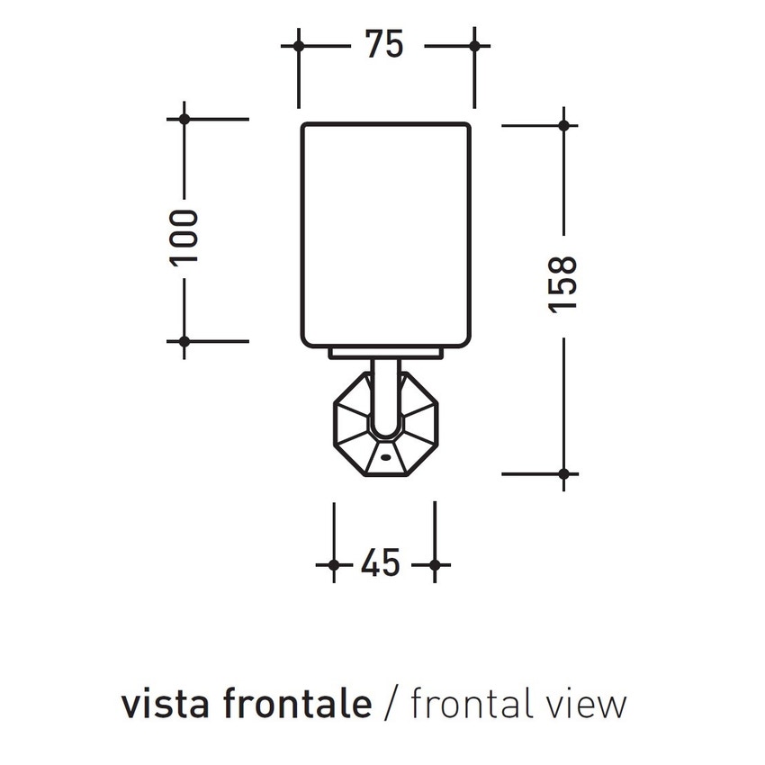Immagine di Flaminia EVERGREEN porta bicchiere in ceramica colore bianco finitura lucido, con base in ottone finitura cromo EGPB