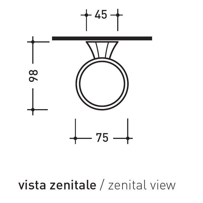 Immagine di Flaminia EVERGREEN porta bicchiere in ceramica colore bianco finitura lucido, con base in ottone finitura cromo EGPB