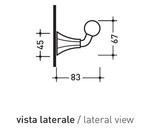 Immagine di Flaminia EVERGREEN gancio per asciugamani, finitura cromo EGPA