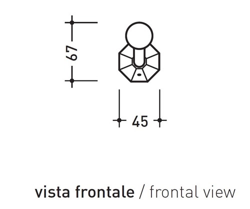 Immagine di Flaminia EVERGREEN gancio per asciugamani, finitura cromo EGPA
