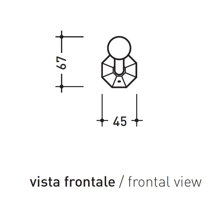 Immagine di Flaminia EVERGREEN gancio per asciugamani, finitura cromo EGPA