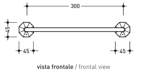Immagine di Flaminia EVERGREEN porta salviette 30 cm, finitura cromo EG30